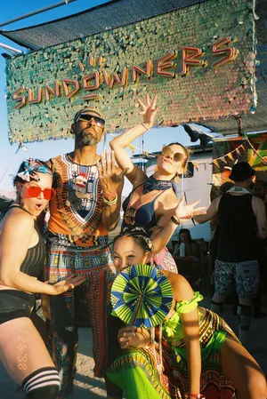 sundowners with sign