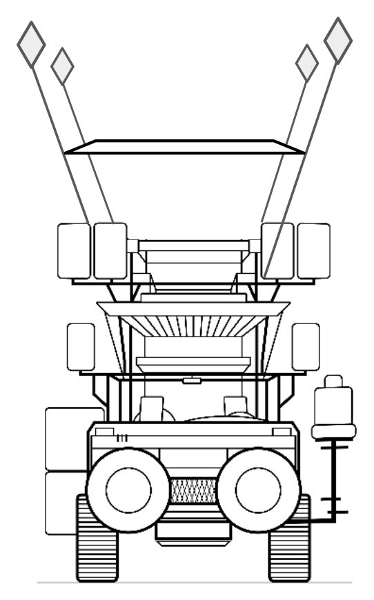 Line drawing of Rexan from the front in 2026